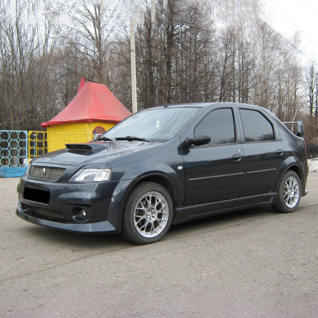 Накладки на пороги "Power DM 2" Renault Logan купить недорого с доставкой в Томск