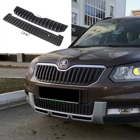 Зимний экран нижний, (текстурный пластик) для Skoda Yeti Outdoor (2013-2018) купить недорого с доставкой в Томск
