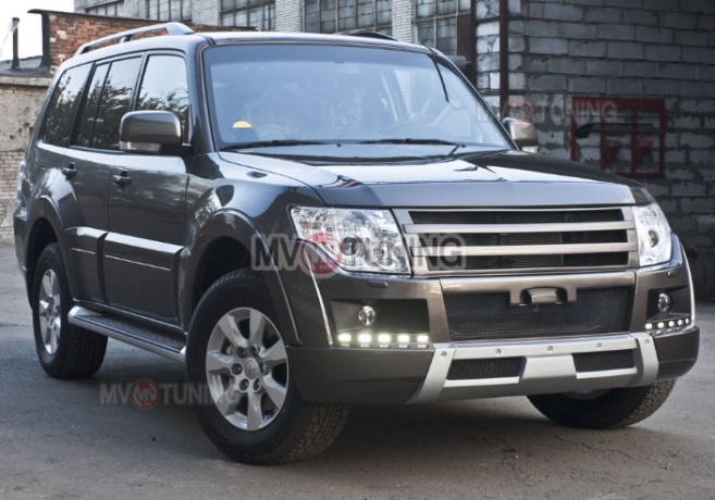 Бампер передний (в сборе) "Broomer Design" для Mitsubishi Pajero 4 (2006-2015) купить недорого с доставкой в Томск