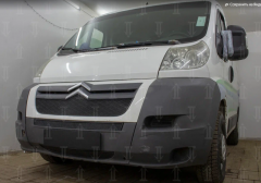 Защита радиатора "Standart" Citroen Jumper (2006-2014) верх, чёрная