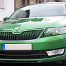 Спойлер переднего бампера (текстурный пластик) для Skoda Rapid (2012-н.в.) купить недорого с доставкой в Томск
