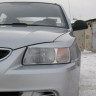 Накладки на фары (реснички) для Hyundai Accent (1999-2012) купить недорого с доставкой в Томск