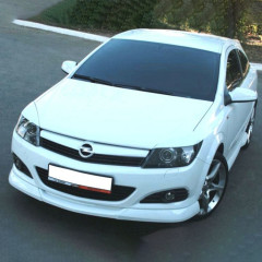 Накладка (юбка) переднего бампера "GT" для Opel Astra H (3D, 5D)