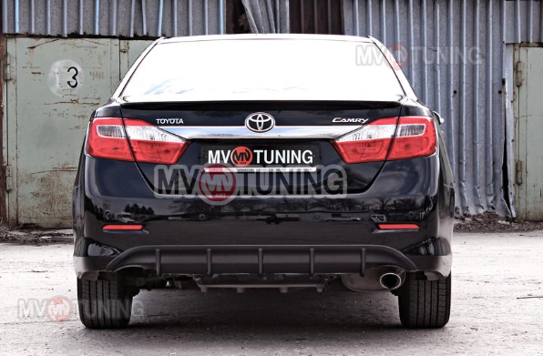 Диффузор заднего бампера var №1 (под окраску) для Toyota Camry XV50 (2012-2014) купить недорого с доставкой в Томск